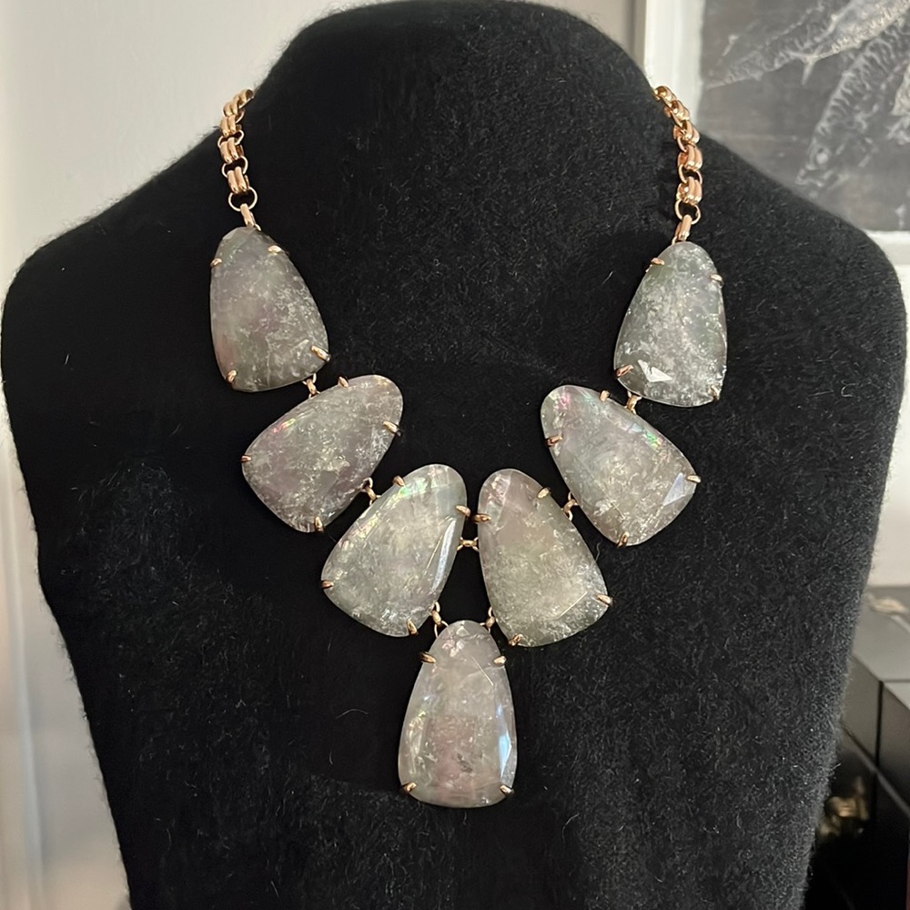 Kendra Scott Harlow Statement Necklace in Crystal Gray Illusion